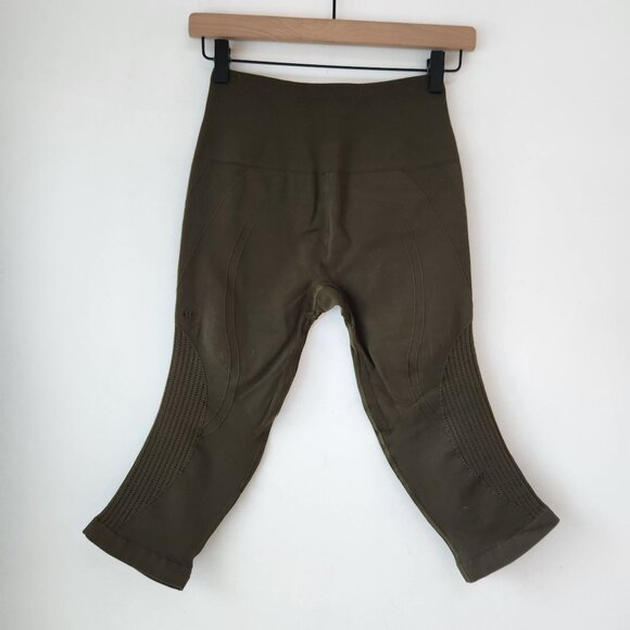 Lululemon Flow & Go Crop Leggings Military Green Olive Activewear Women's 6 - Picture 4 of 7
